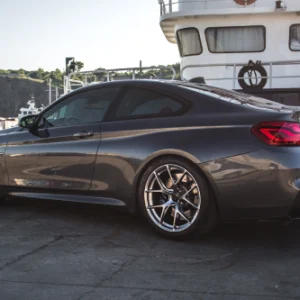 silver luxury sport car port